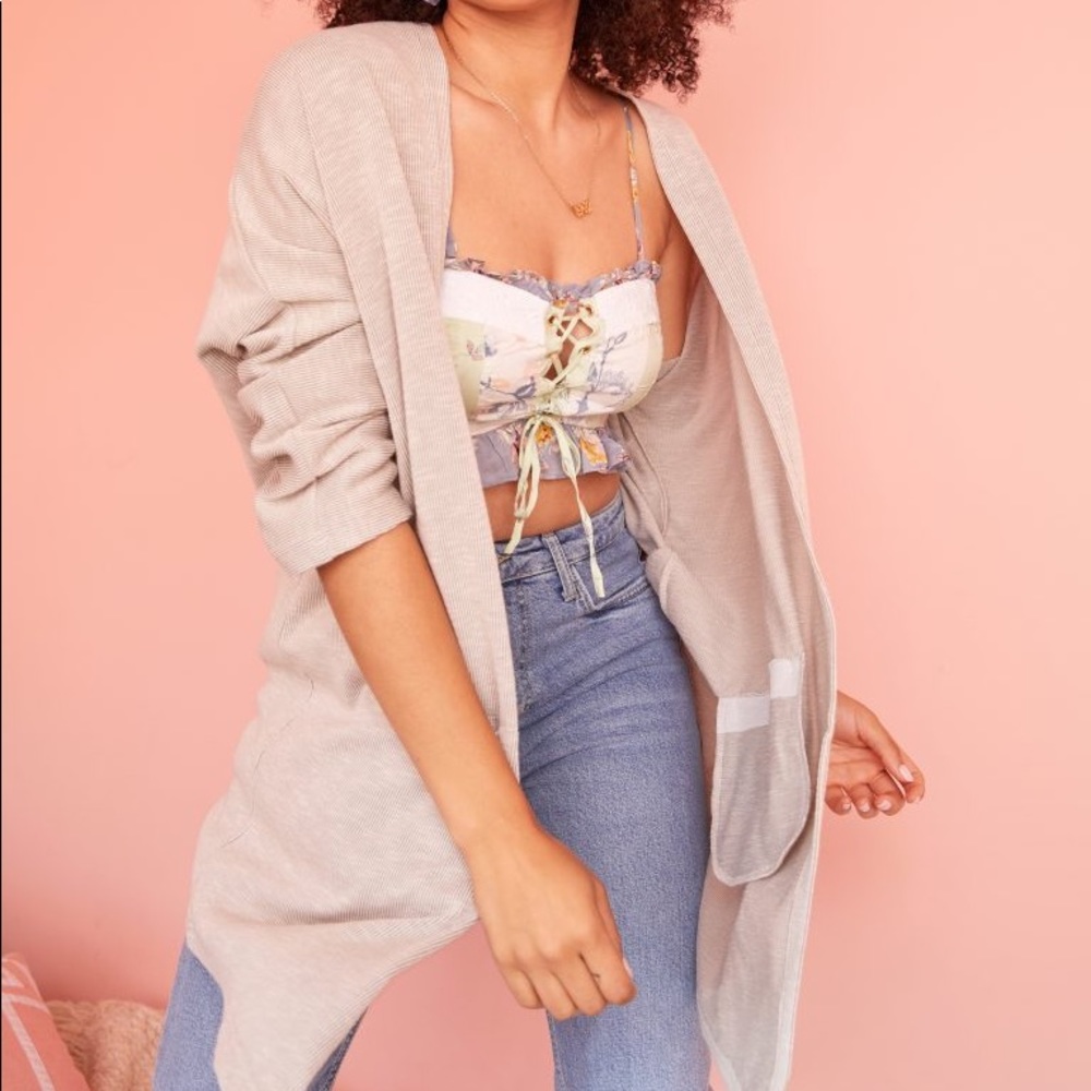 DONNI RIBBED SWEATER COAT